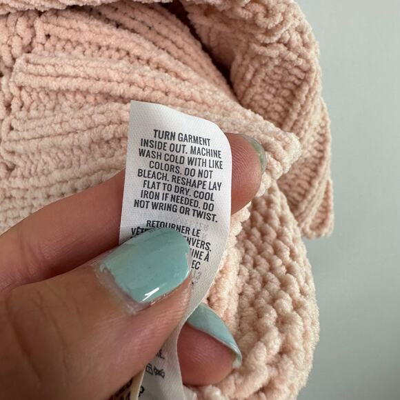 Aerie Oversized Light Pink Knit Soft Sweater - Picture 9 of 10